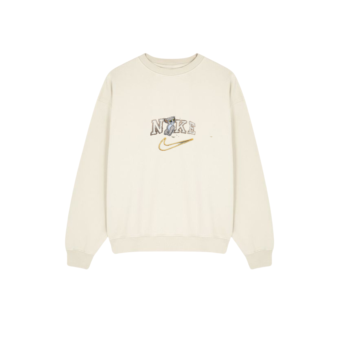 Simba Beige Crewneck Sweatshirt Unisex