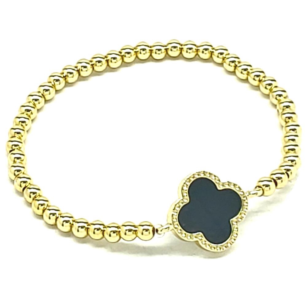 FASHION CLOVER LEAF BALL BEAD BRACELET