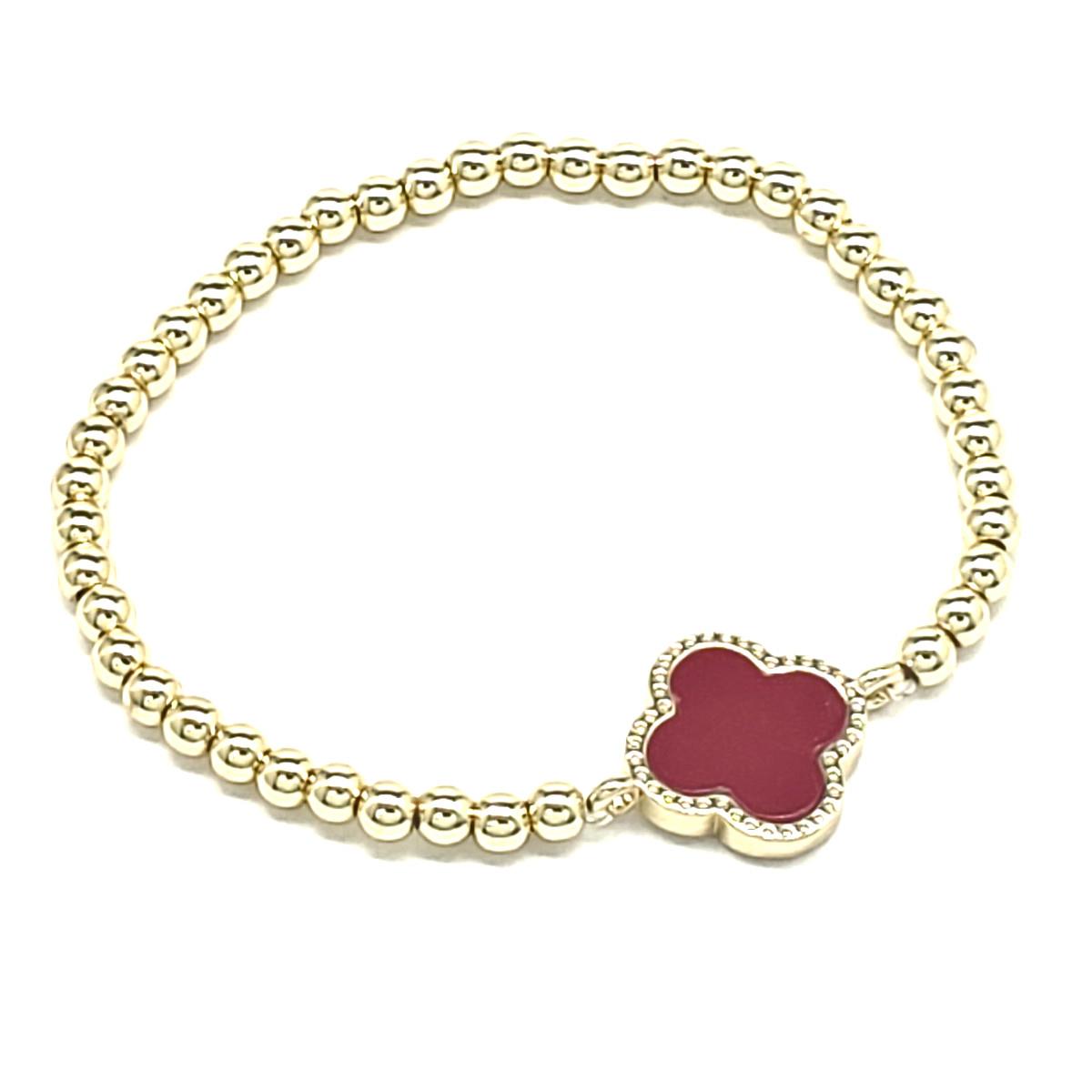 FASHION CLOVER LEAF BALL BEAD BRACELET