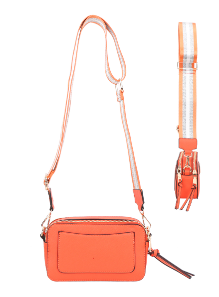 2IN1 CHIC SMOOTH ZIPPER CROSSBODY BAG WITH WALLET SET (Khaki)