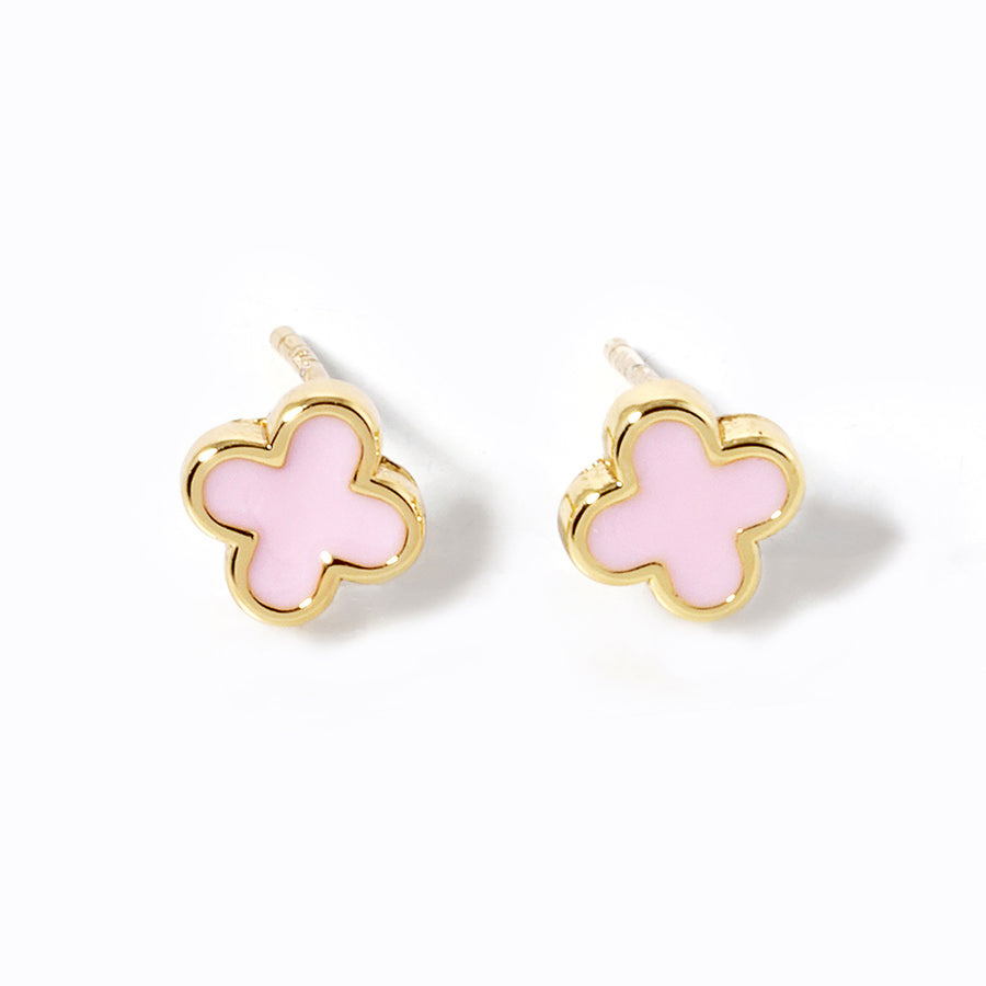 Gold Dipped Flower Stud Earrings