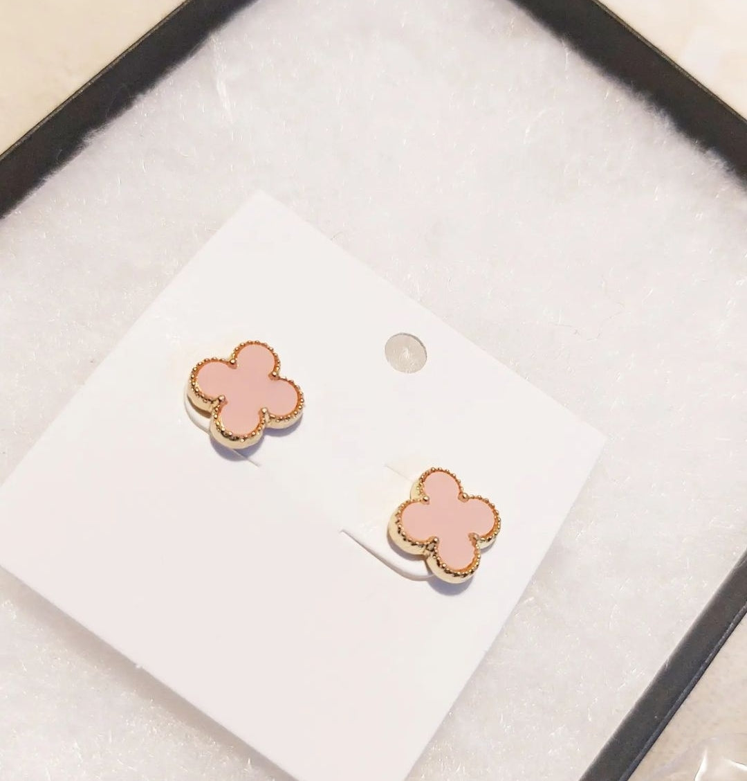 Gold Dipped Flower Stud Earrings