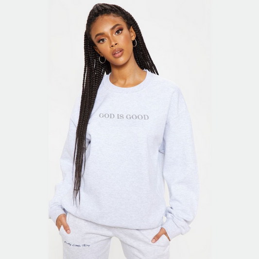 God is Good Crewneck sweatshirt(Light Gray)