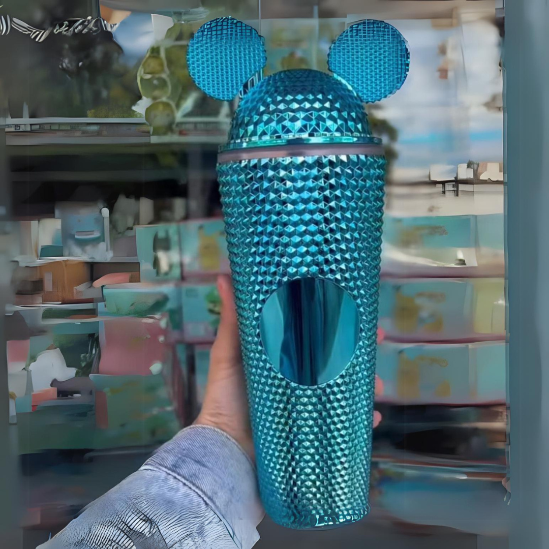 Mickey Ears Tumbler 22oz with Lids and Straw (Blue)