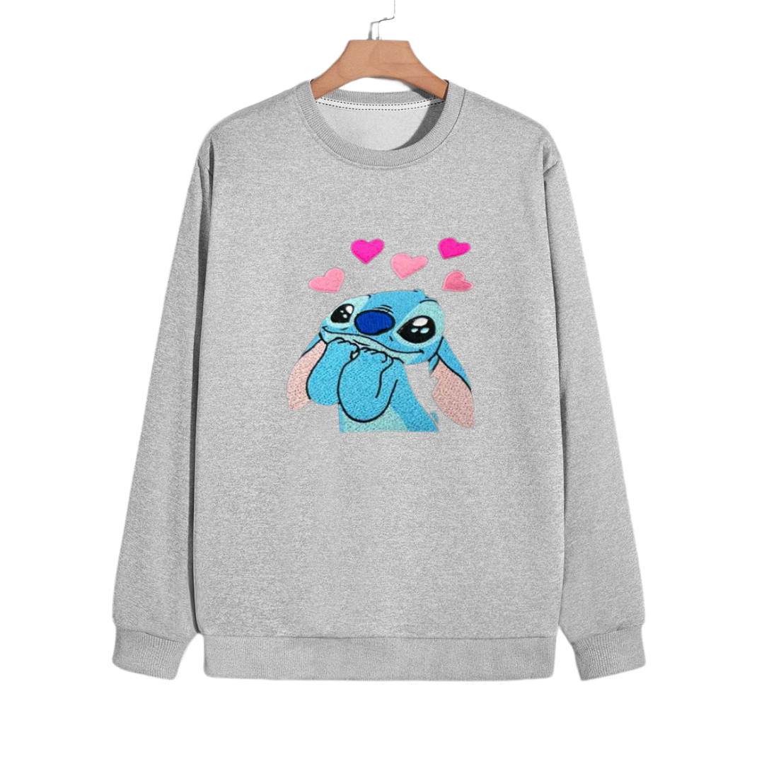 STITCH LOVE - UNISEX EMBROIDERED CREWNECK SWEATSHIRT