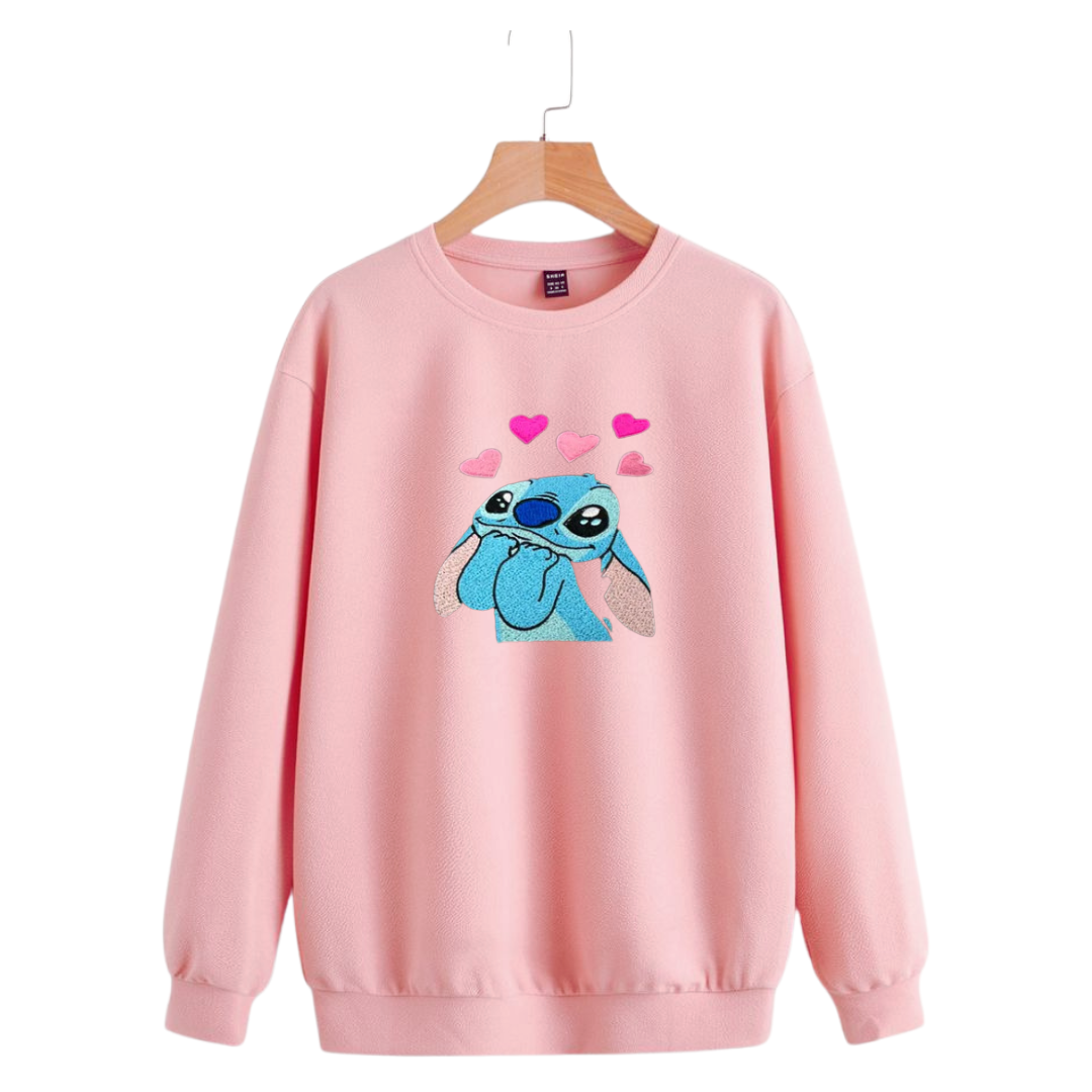 STITCH LOVE - UNISEX EMBROIDERED CREWNECK SWEATSHIRT