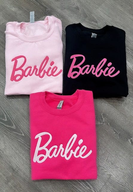 New "BARBIE EMBROIDERY CREWNECK SWEATSHIRTS"