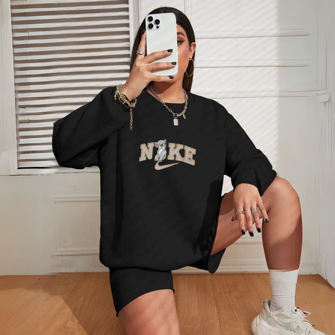 Simba embroidered Black Sweatshirt (Adult)