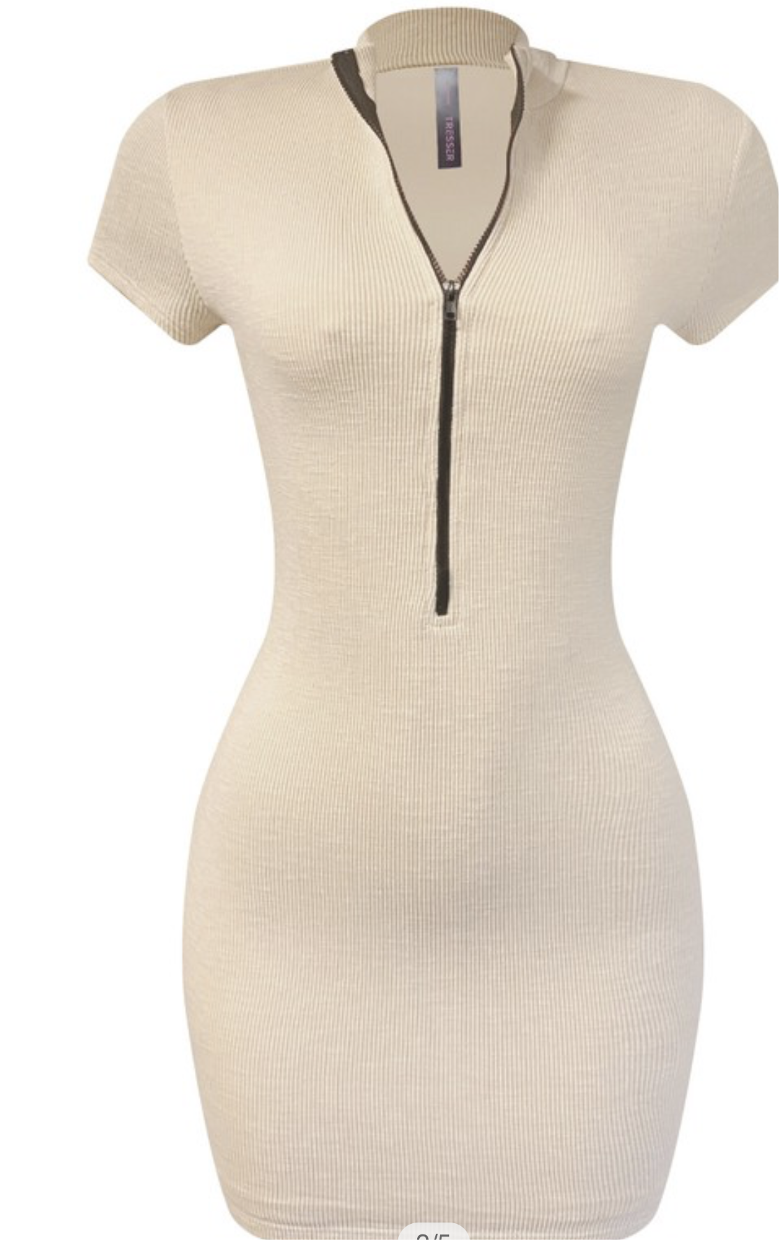 Beige mini dress