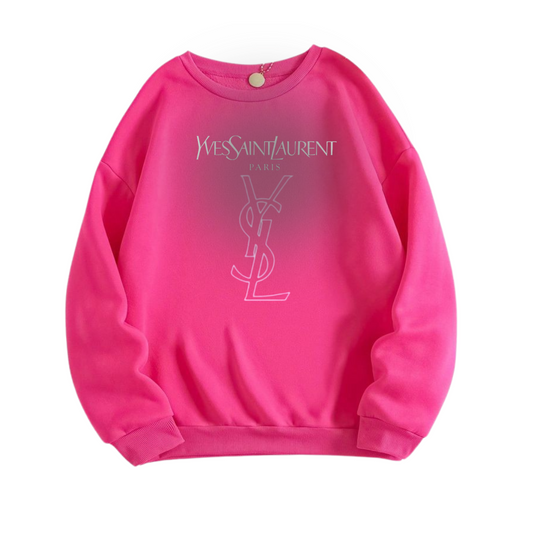Inspired YSLRT Crewneck Sweatshirt (Hot Pink)