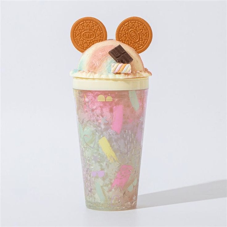 Ice Cream Cookies Double Walling Tumbler with Lids and Straw
