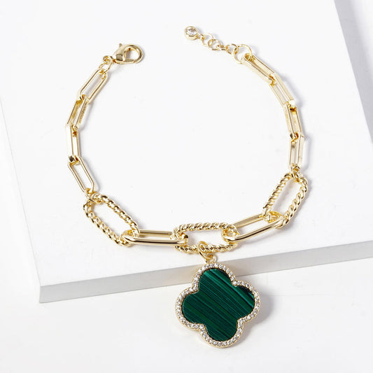 Flower Bracelet Charm (Green)