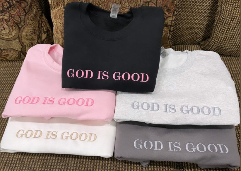 God is Good Crewneck sweatshirt(Dark Gray) ) )