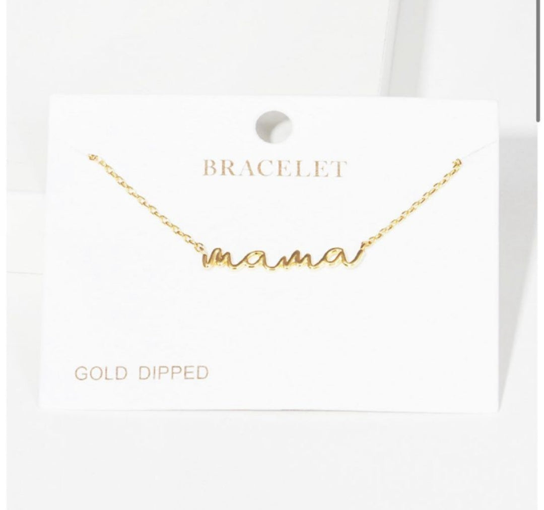 Gold Dipped Mama Bracelet