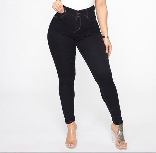 Elastic Waistband Jeans
