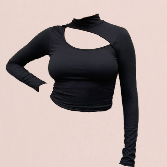 Cut out long sleeve top