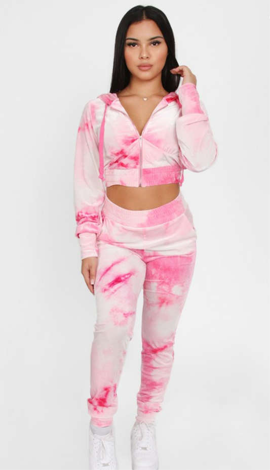 Velvet set pink